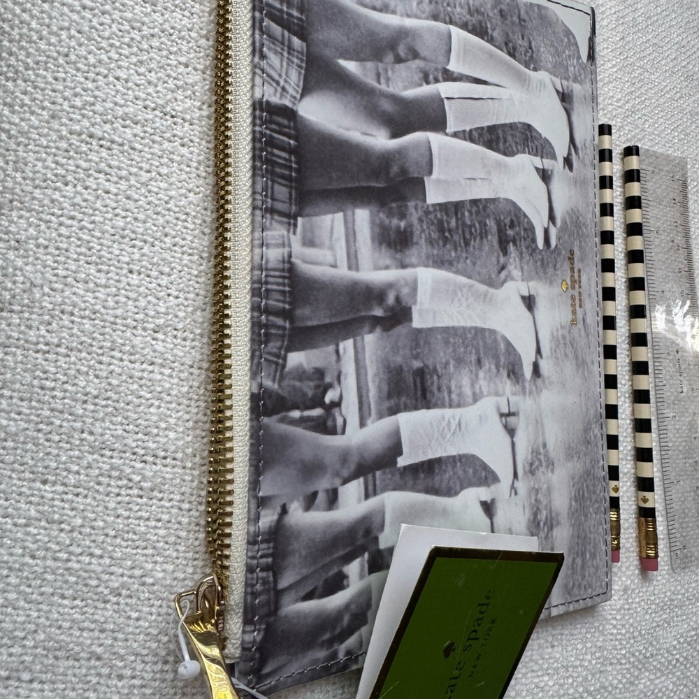Kate Spade Stationery Set zippered pencil pouch NWT - Picture 2 of 5